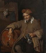 Gabriel Metsu The Old Drinker oil on canvas